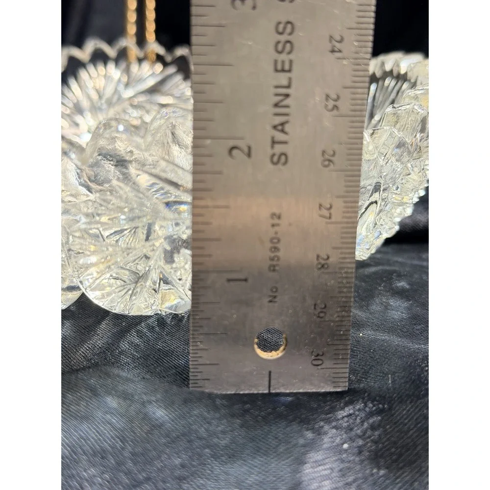 American Brilliant Period CRYSTAL Bowl-Floral Pattern, 6.5